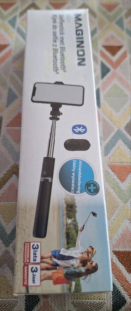 MAGINON BSS-1 Selfiestick met Bluetooth en statieffunctie, Ophalen of Verzenden, Nieuw, Minder dan 150 cm, Eenpoot