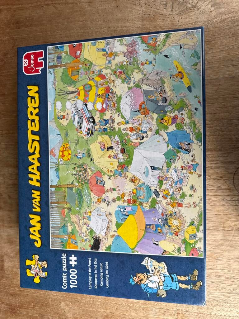 Jan van Haasteren Comic Puzzel - Camping in het Bos 1000, Ophalen, 500 t/m 1500 stukjes, Zo goed als nieuw, Legpuzzel