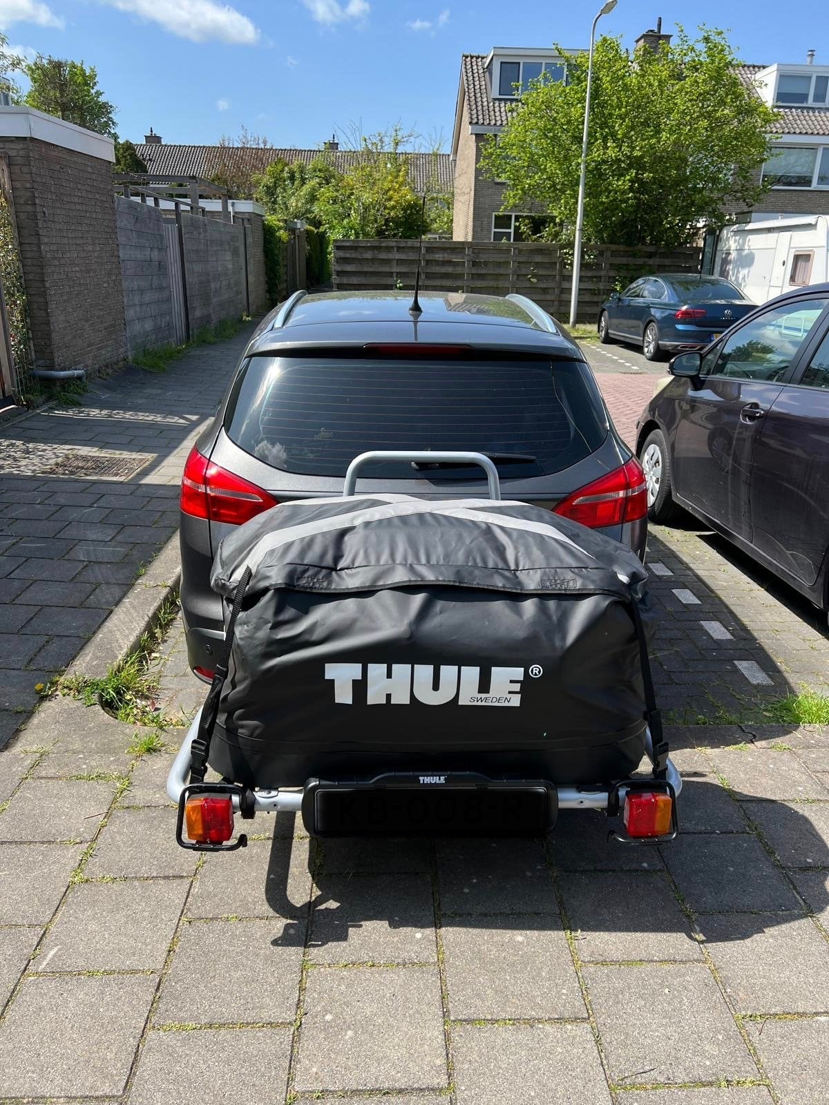 Thule Easybase trekhaakdrager met Thule Easybag (350L), Auto diversen, Ophalen, Gebruikt