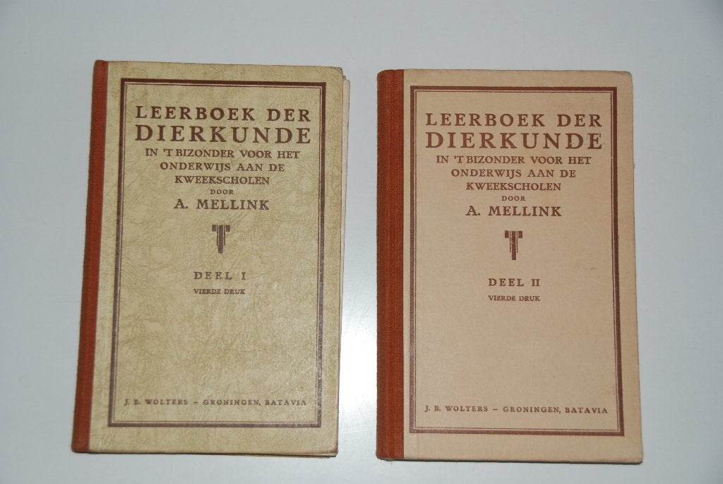 Leerboek der Dierkunde Deel 1 & 2 Mellink Dieren 1946, Verzenden