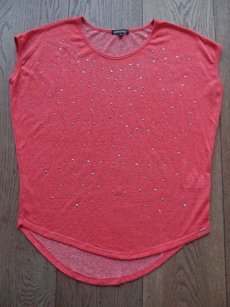 Super mooie meisjes dames Superstar top shirt studs S 36, Overige kleuren, Ophalen of Verzenden, Zo goed als nieuw, Korte mouw