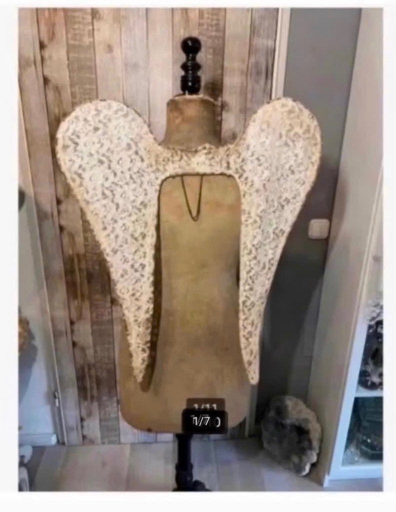 Antieke paspop-engelen vleugels, alleen vleugels, Antiek en Kunst, Curiosa en Brocante, Ophalen of Verzenden
