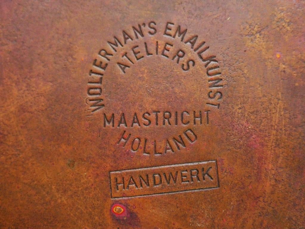 Vide poche schaaltje R.K. Boerinnenbond Wolterman's emaille, Antiek en Kunst, Ophalen of Verzenden