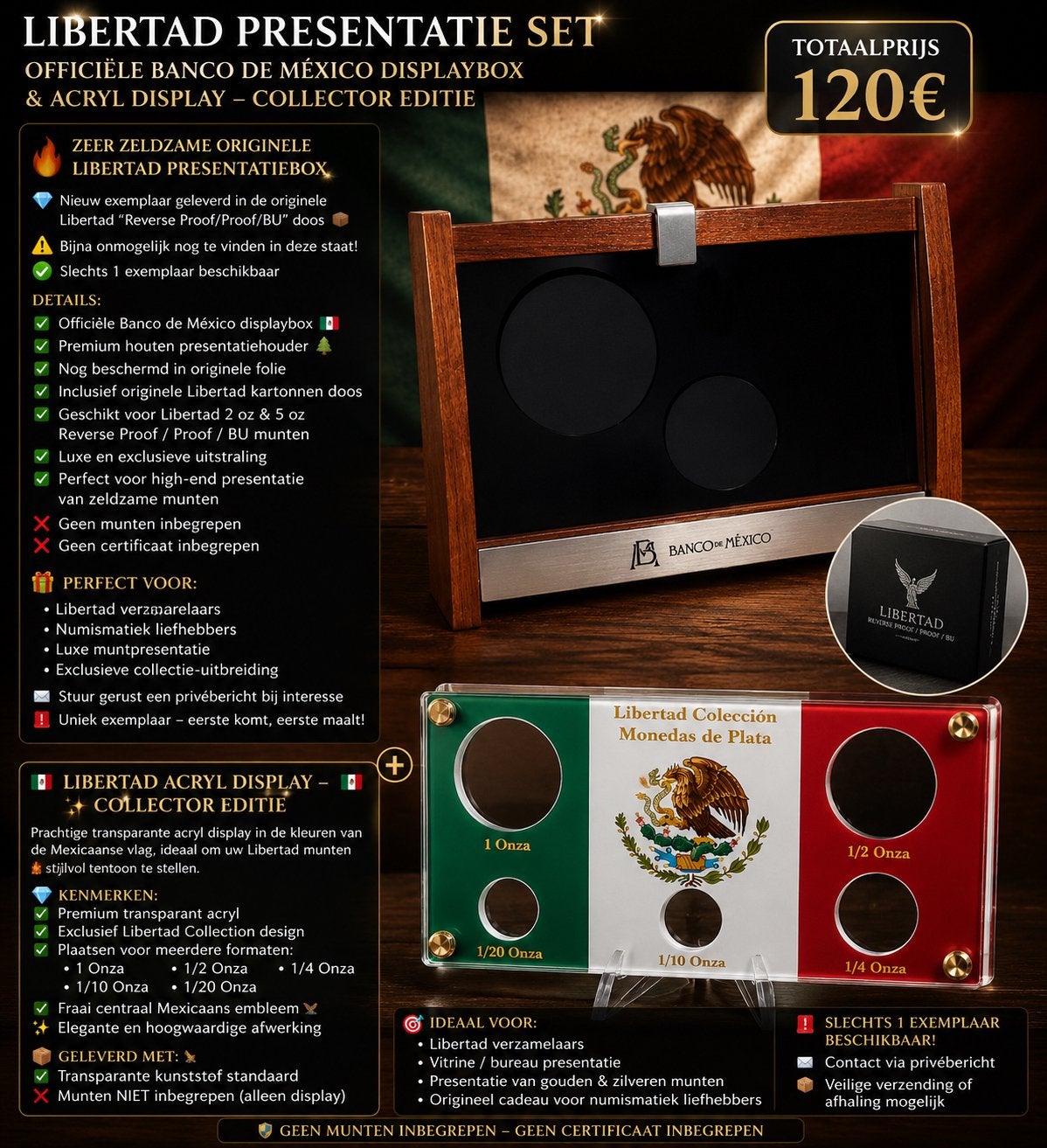LIBERTAD COLLECTOR SET – 2 EXCLUSIEVE DISPLAY’S IN ÉÉN LOT, Ophalen of Verzenden