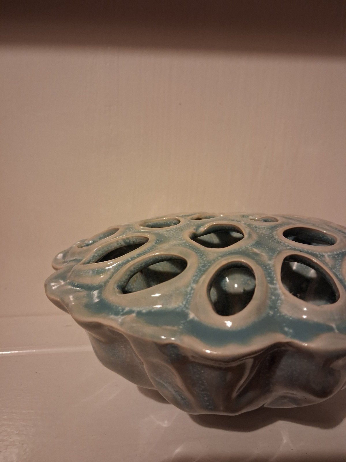 Des Pots Lotus Vaas Flowerfrog Bloemsteker Lichtblauw, Huis en Inrichting, Ophalen of Verzenden