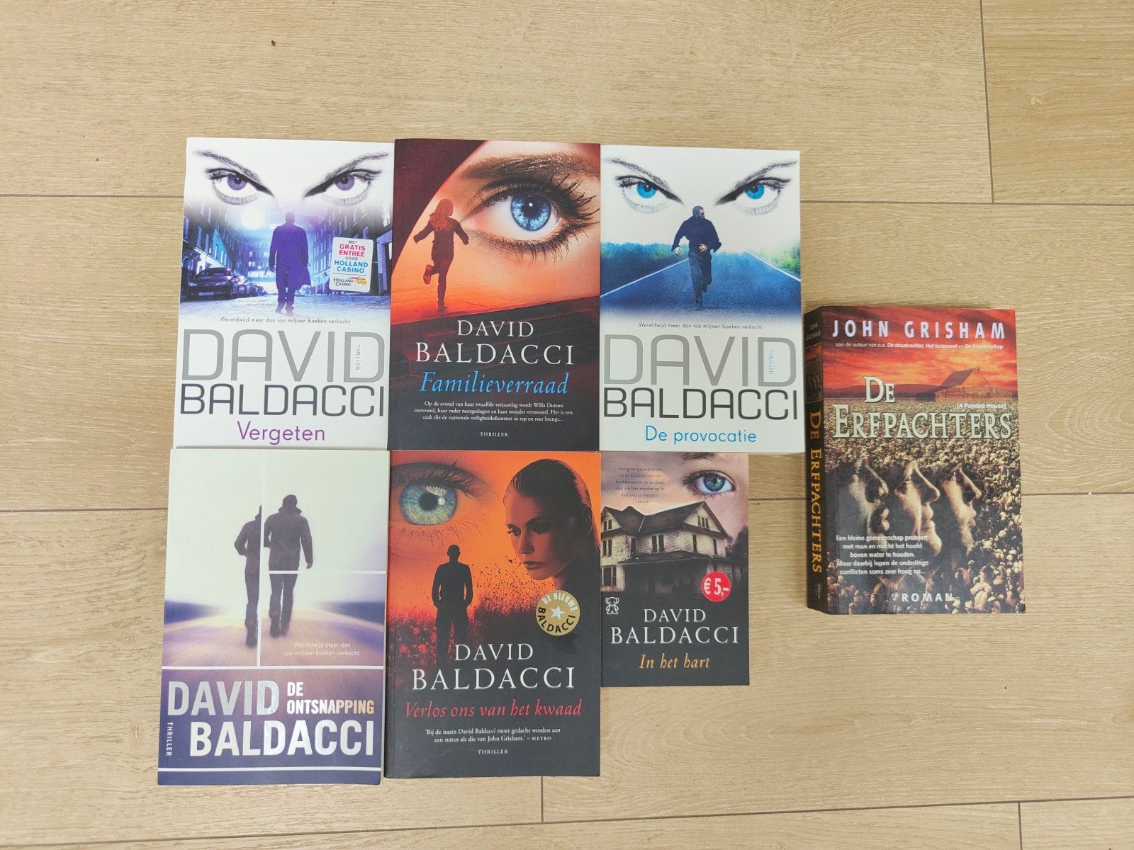6 boeken van David Baldacci en 1 van John Grisham, Ophalen of Verzenden, Zo goed als nieuw, David Baldacci