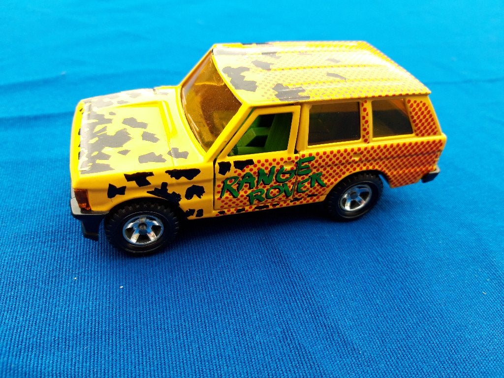 Range Rover 4-deurs geel – Majorette groot formaat 1:36, Ophalen of Verzenden, Zo goed als nieuw, Auto
