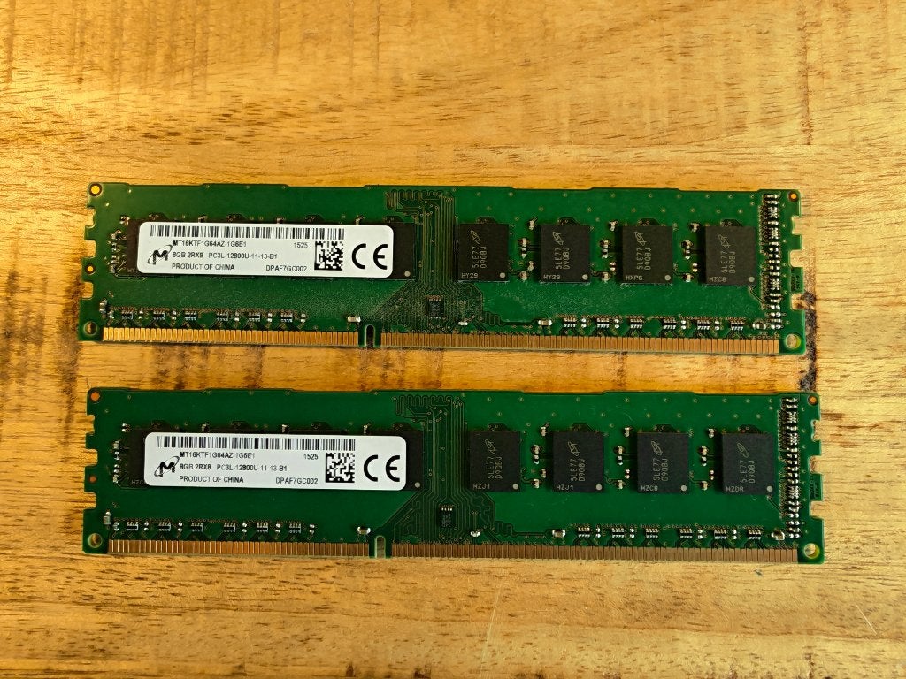 Micron 16GB DDR3L 1600MHz DIMM Set (2x8GB), Info@micron.nl, Basisweg 10 1043 AP Amsterdam, Refurbished, DDR3
