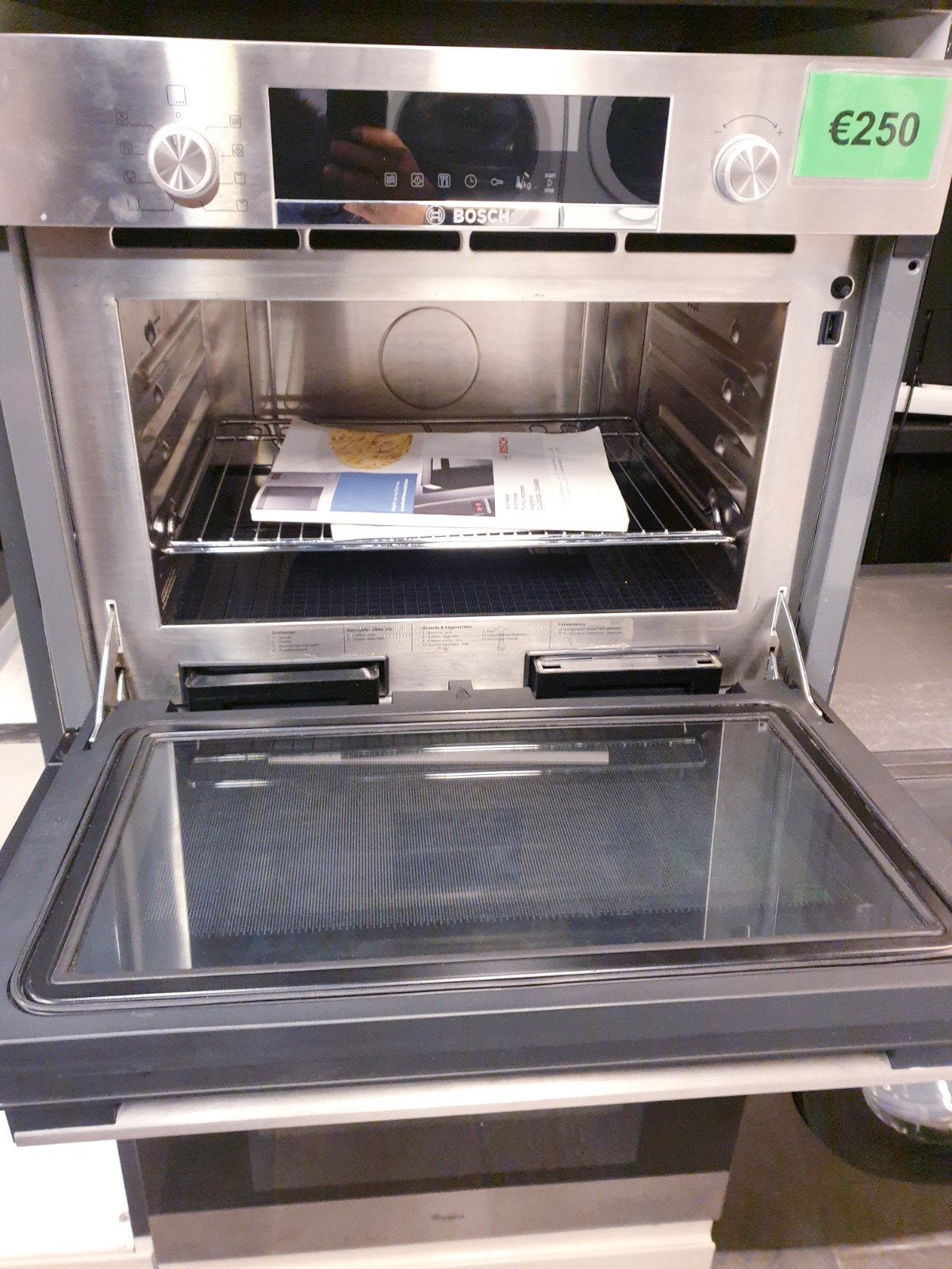 stoom combi magnetron Bosch  60bij45 inc 1jaar garantie, Minder dan 45 cm, Refurbished, Magnetronfunctie, Inbouw