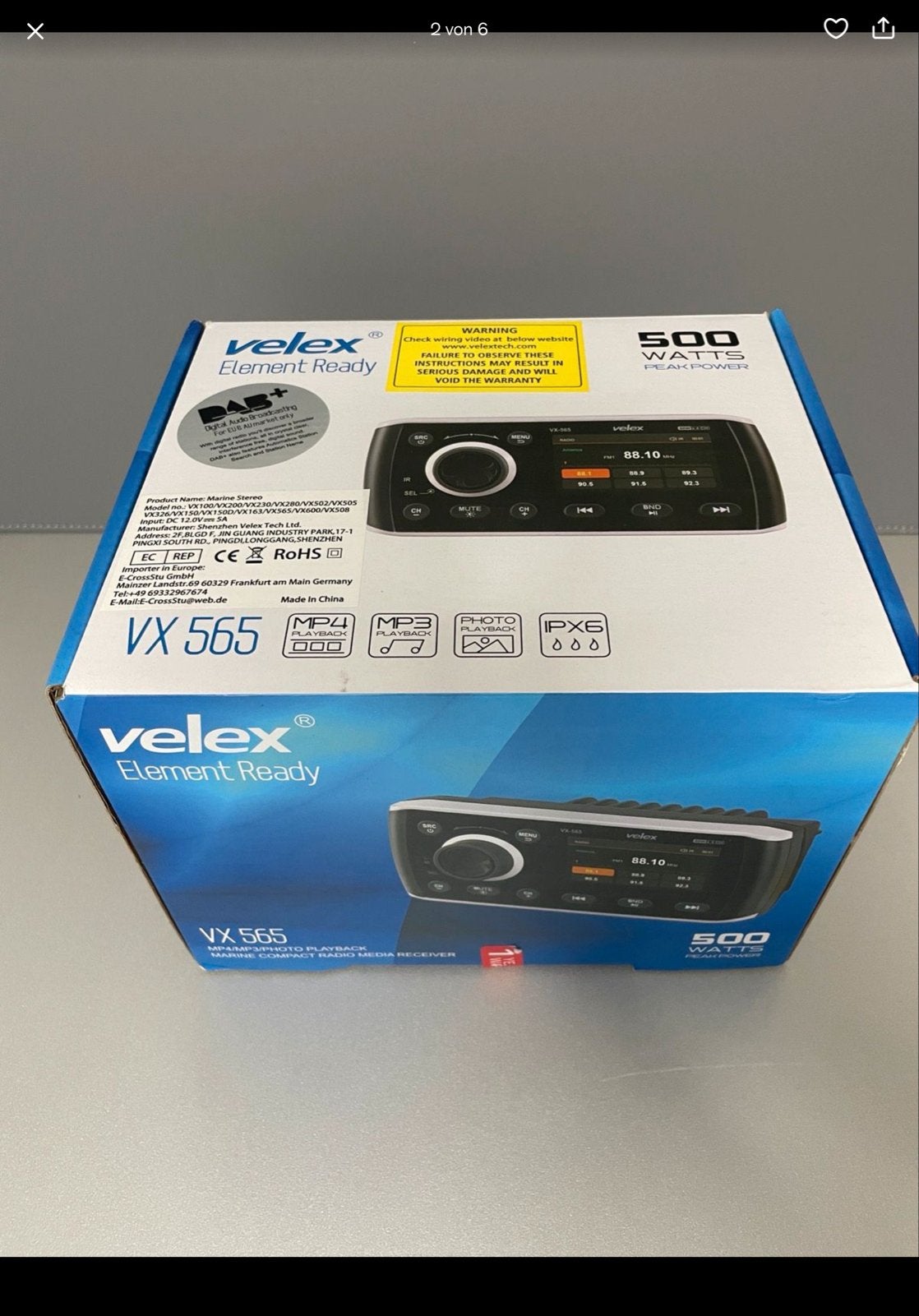 Waterdichte Media Receiver voor Boot/Camper/Jetski - Velex V, Ophalen of Verzenden, Nieuw