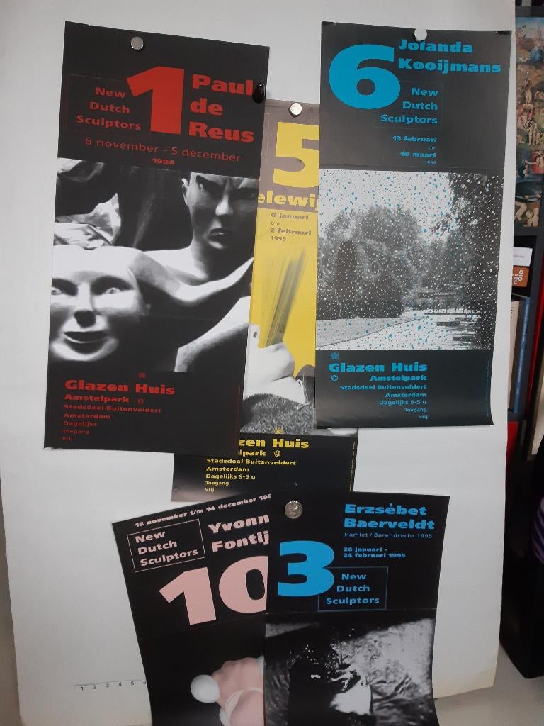 Originele Poster New Dutch Sculptors, Verzamelen, Verzenden, A1 t/m A3, Rechthoekig Staand, Film en Tv