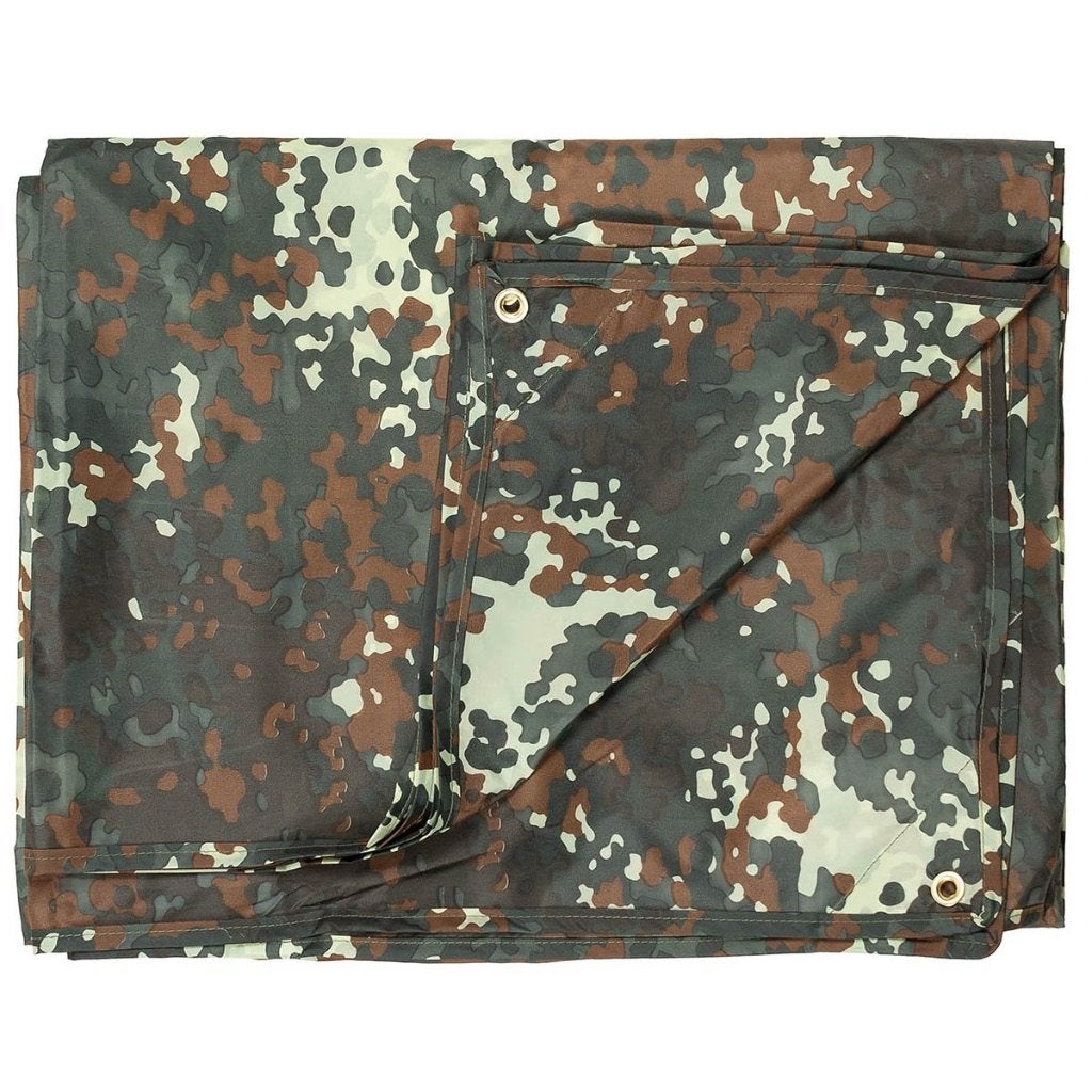 MFH - Tarp 300x300cm - Flecktarn Camouflage - Nieuw, Verzamelen, Ophalen of Verzenden, Landmacht, Nederland, Overige typen