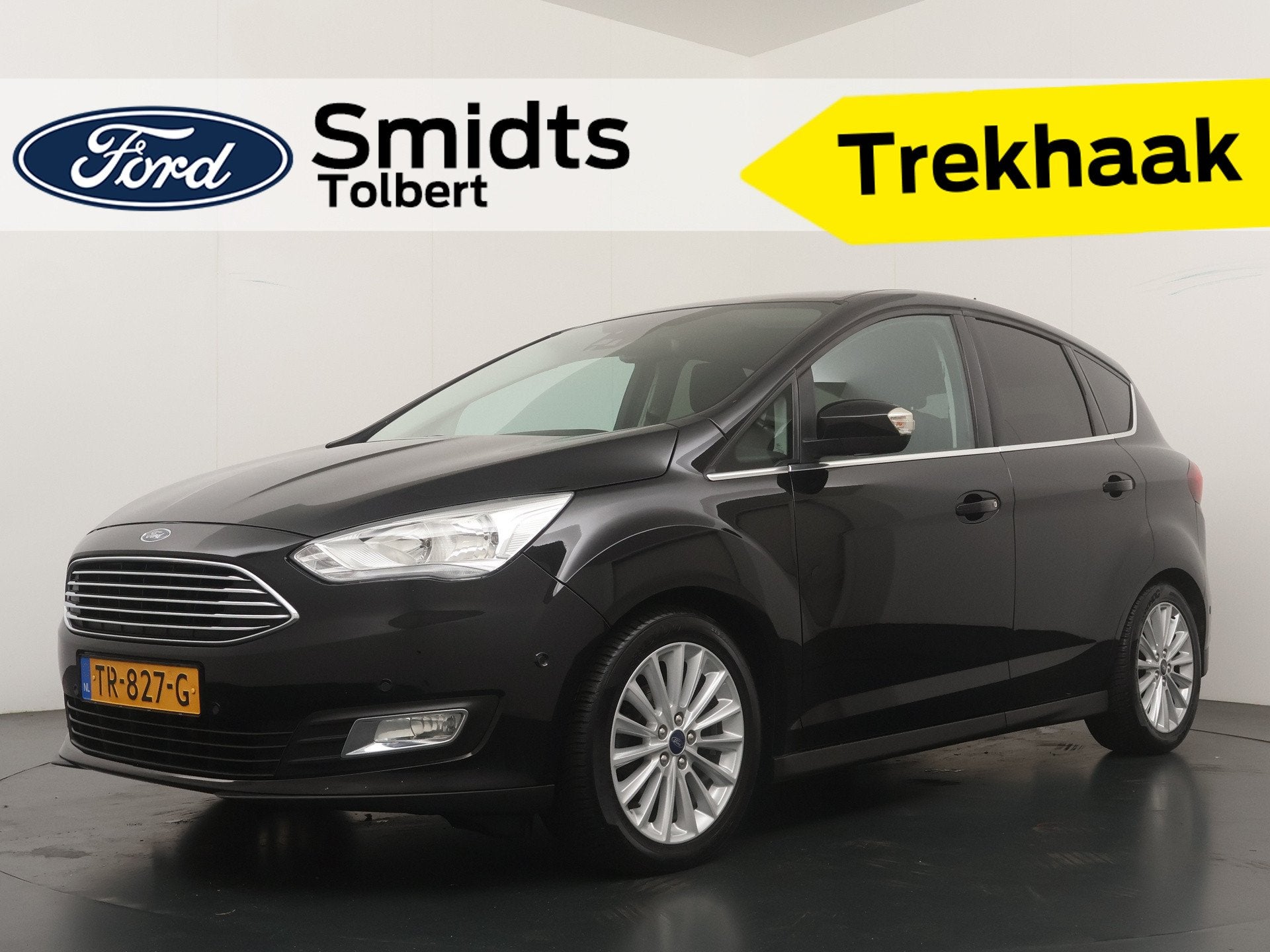 Ford C-MAX EcoBoost 125 pk Titanium | Trekhaak | Camera | Vo, 12 maanden, Gebruikt, Zwart, Origineel Nederlands