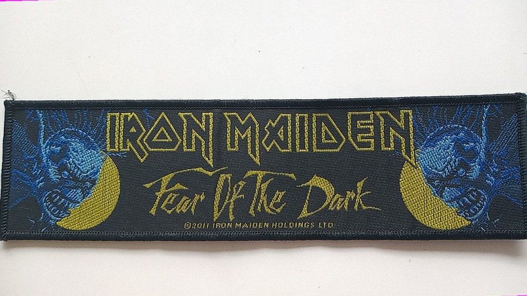 Iron Maiden erg  mooie strip patch 58 fear of the dark 5x18, Verzenden, Nieuw, Kleding
