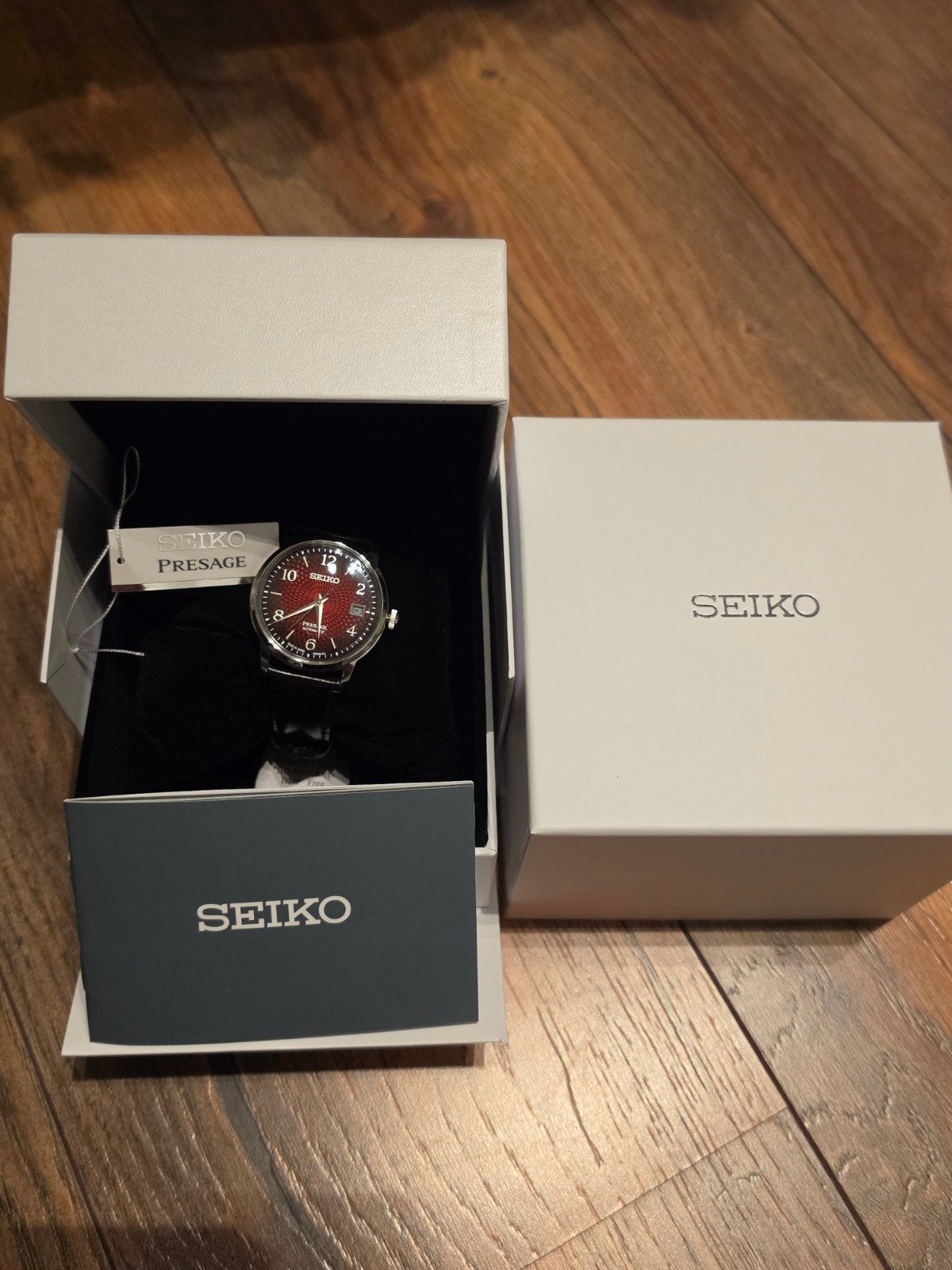 Seiko Presage SRPE41J1 Cocktail Time 'Negroni' Automaat, Sieraden, Tassen en Uiterlijk, Horloges | Heren, Seiko, Leer, Staal, Polshorloge