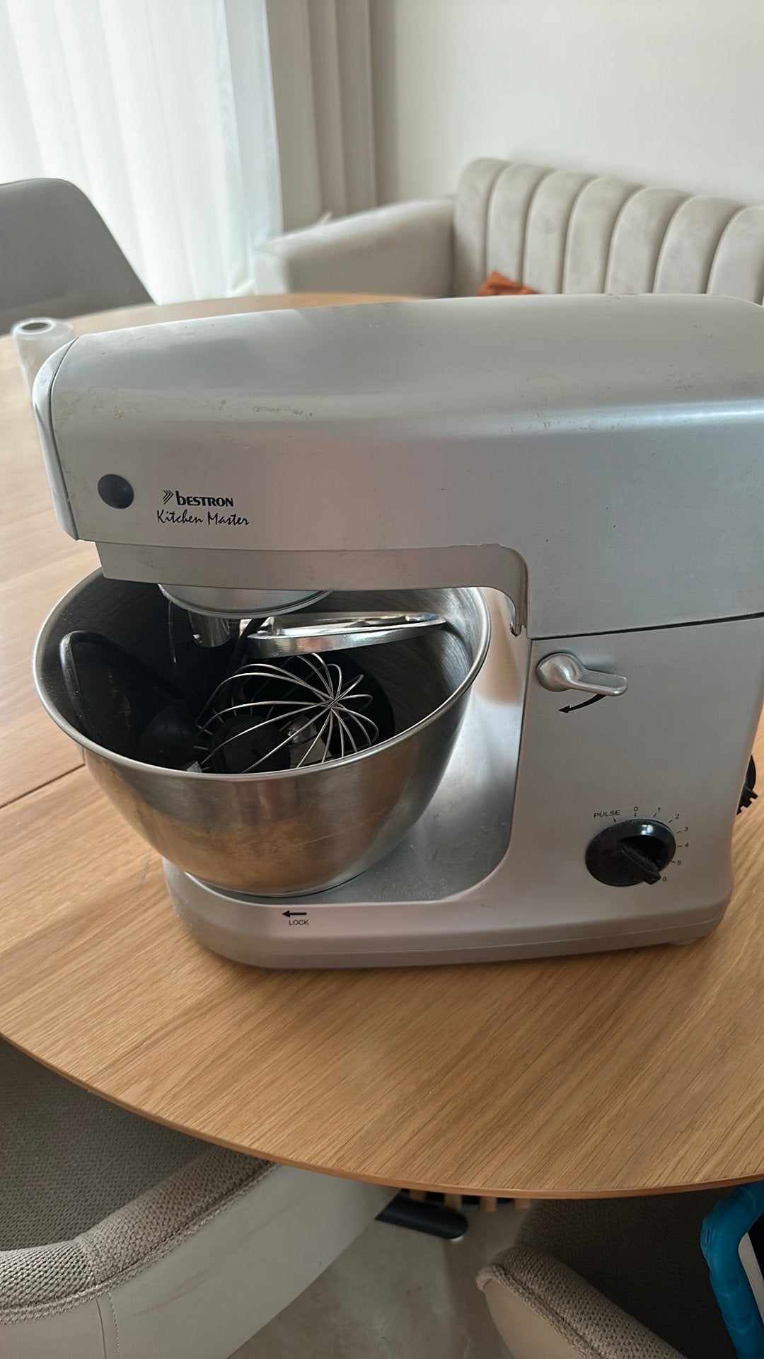 Bestron Kitchen Master Keukenmixer - Zilver, 3 tot 4 liter, Ophalen of Verzenden, Gebruikt, 3 snelheden of meer