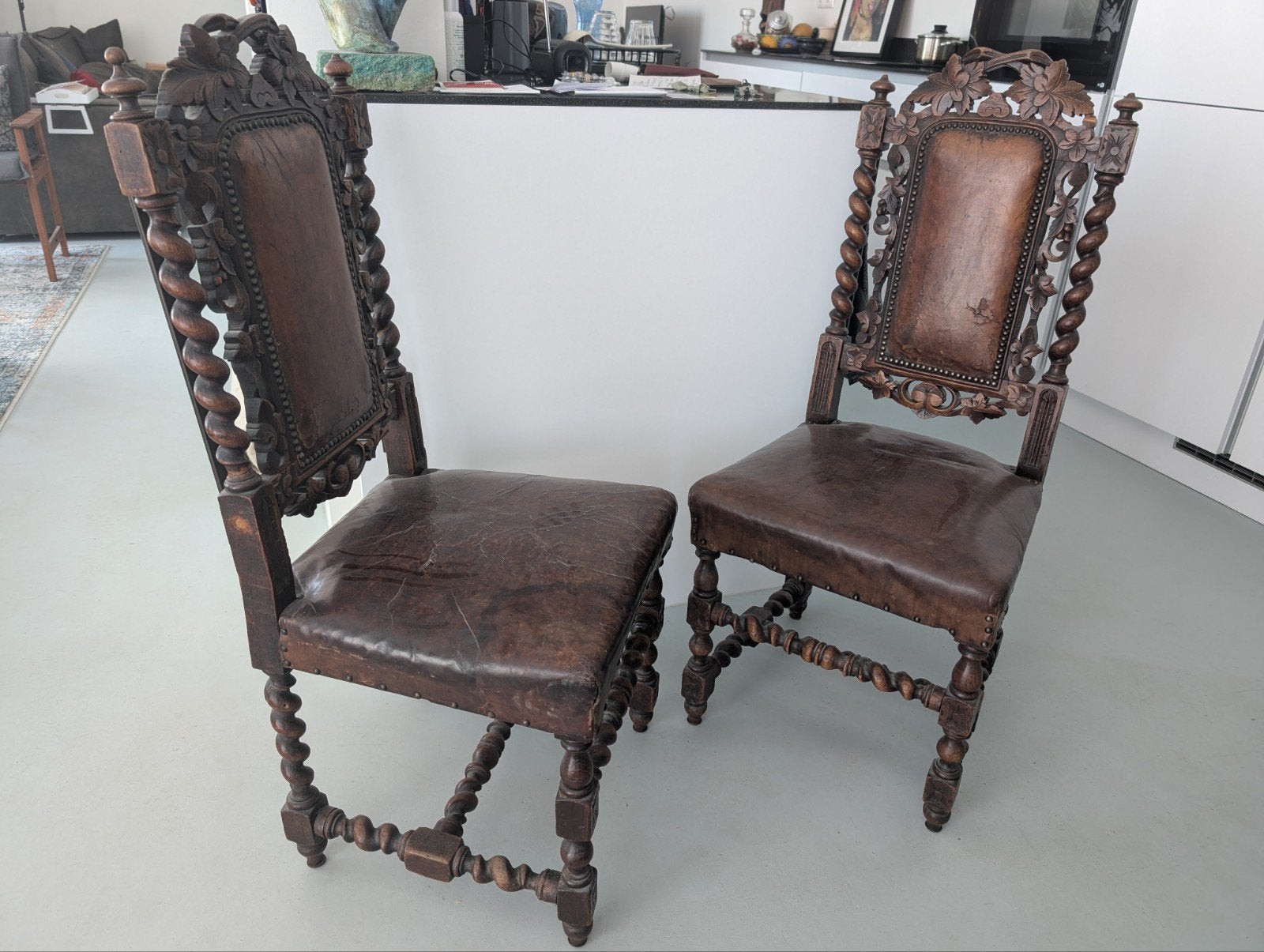 Antieke Spaanse Barok Stoelen - Set van 2, Antiek en Kunst, Antiek | Meubels | Stoelen en Banken, Ophalen