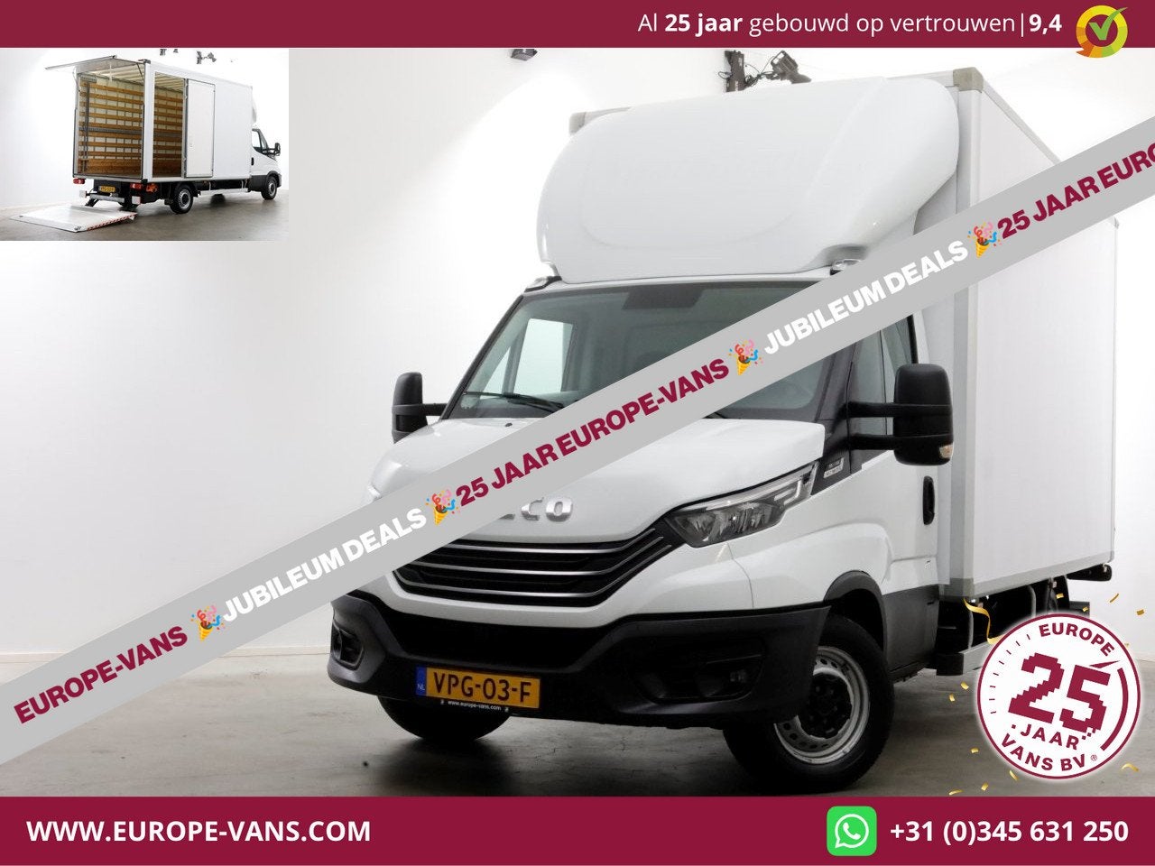 Iveco Daily 35S14 136pk HiMatic Automaat Bakwagen met laadkl, Automaat, Gebruikt, Iveco, Wit