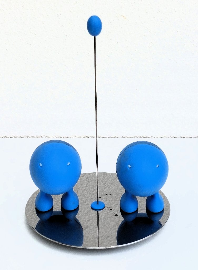 Alessi Lilliput peper en zoutstel (250514), Ophalen of Verzenden, Gebruikt, Blauw, Alessi