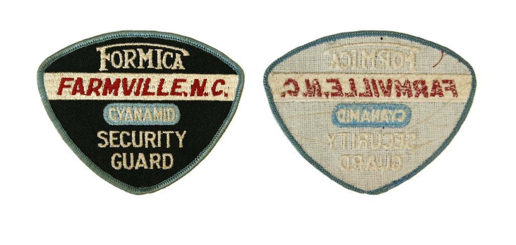 Patch / Embleem USA Company Security Formica, Ophalen of Verzenden, Overige soorten, Amerika, Embleem of Badge