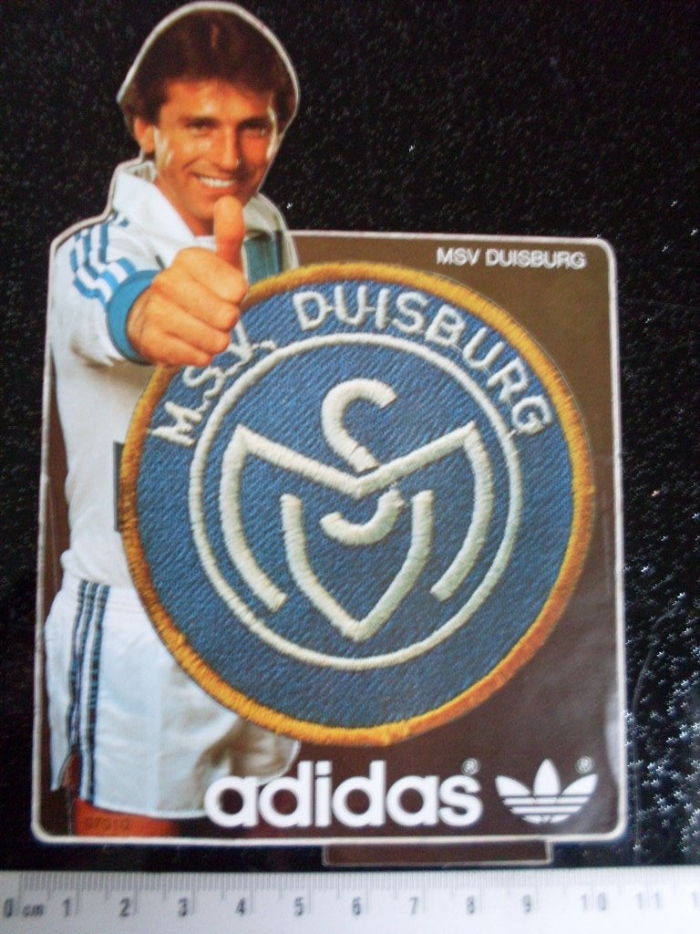 sticker msv duisburg adidas logo vintage, Verzenden, Zo goed als nieuw, Sport