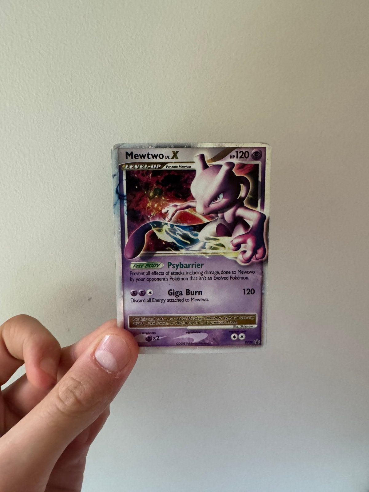 Mewtwo Lv x Dp28 10% onder laagste Cardmarket!, Ophalen of Verzenden, Zo goed als nieuw, Losse kaart