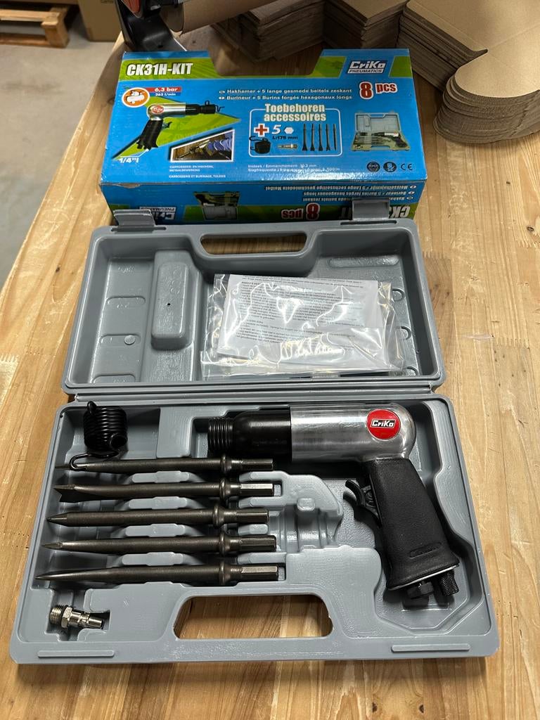 Crika CK31H-KIT Pneumatische hakhamer Set, Ophalen of Verzenden, Zo goed als nieuw