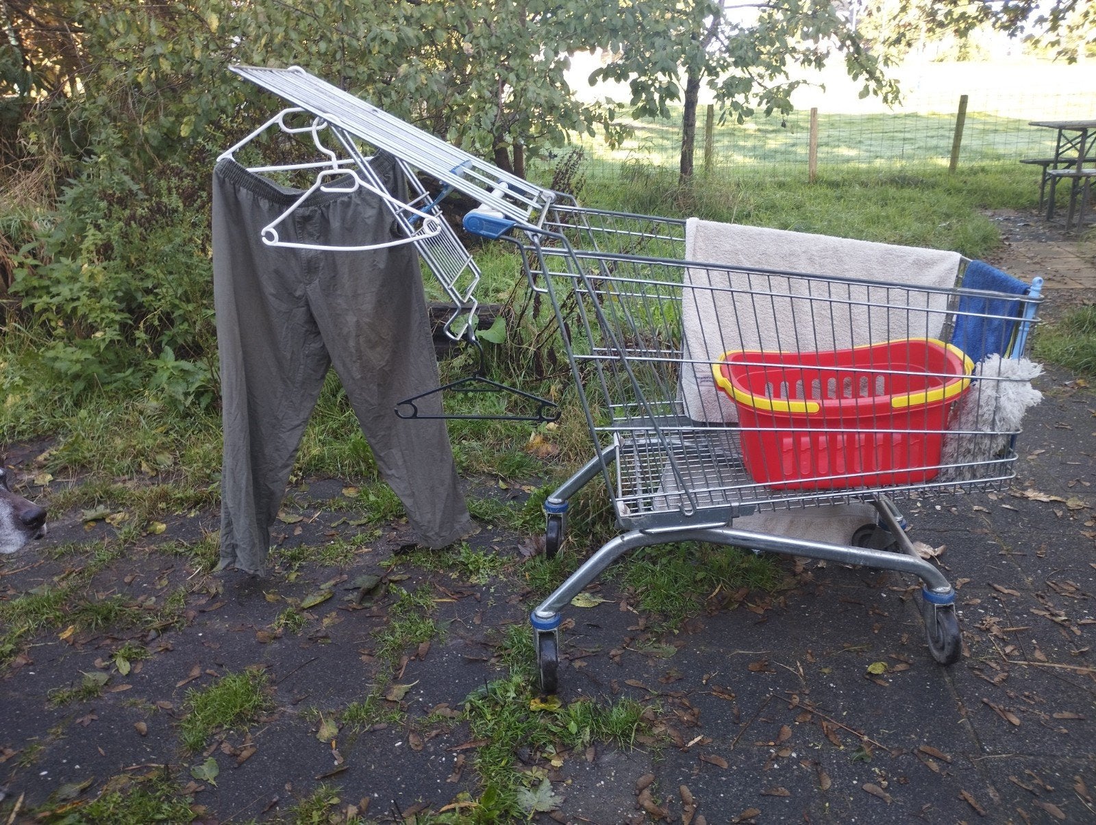 droogrek of speelgoedopslagwagen, Ophalen, Gebruikt