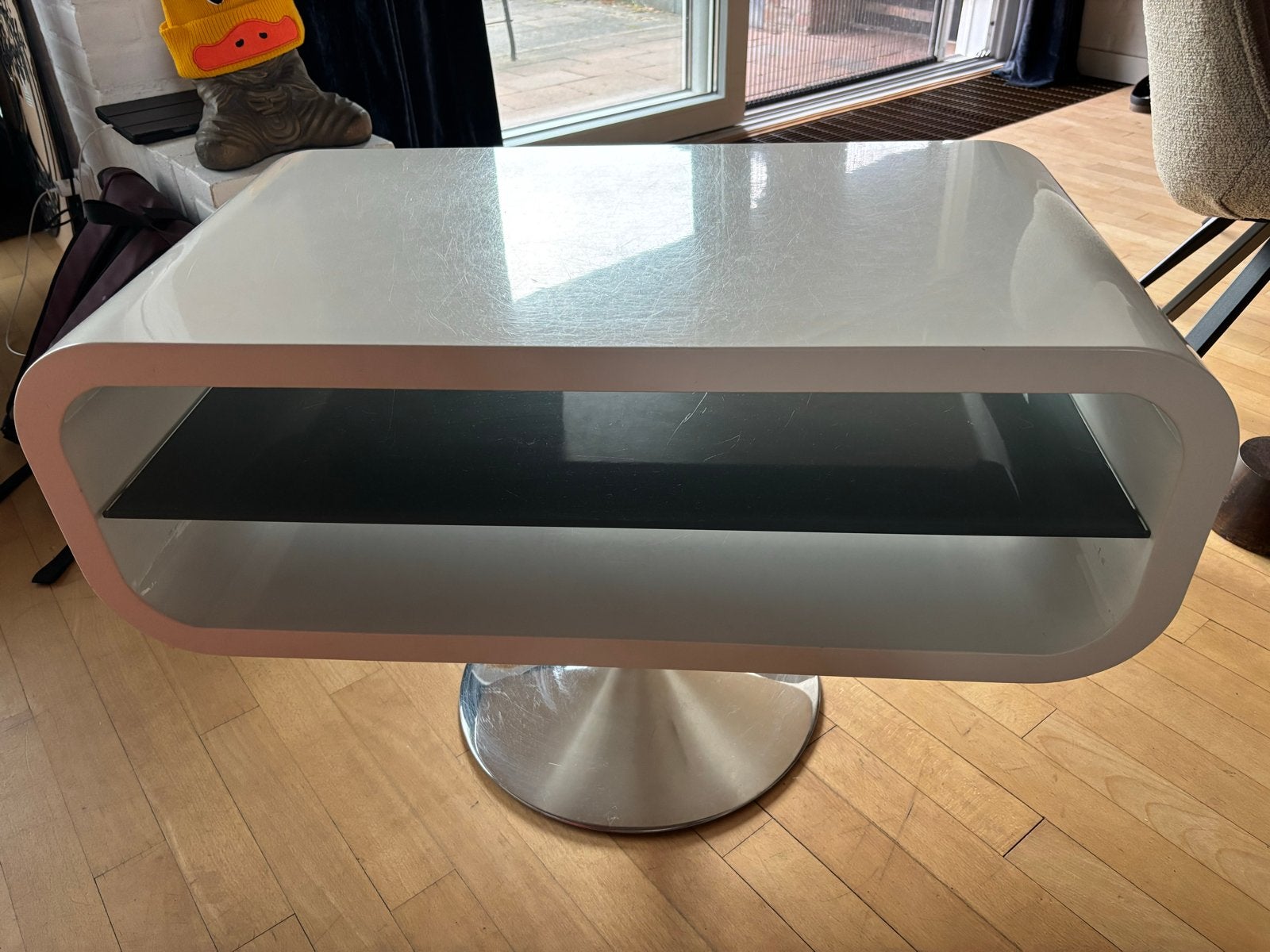Space age tv meubel/salontafel, Ophalen, 50 – 75, Gebruikt, 100 tot 150 cm