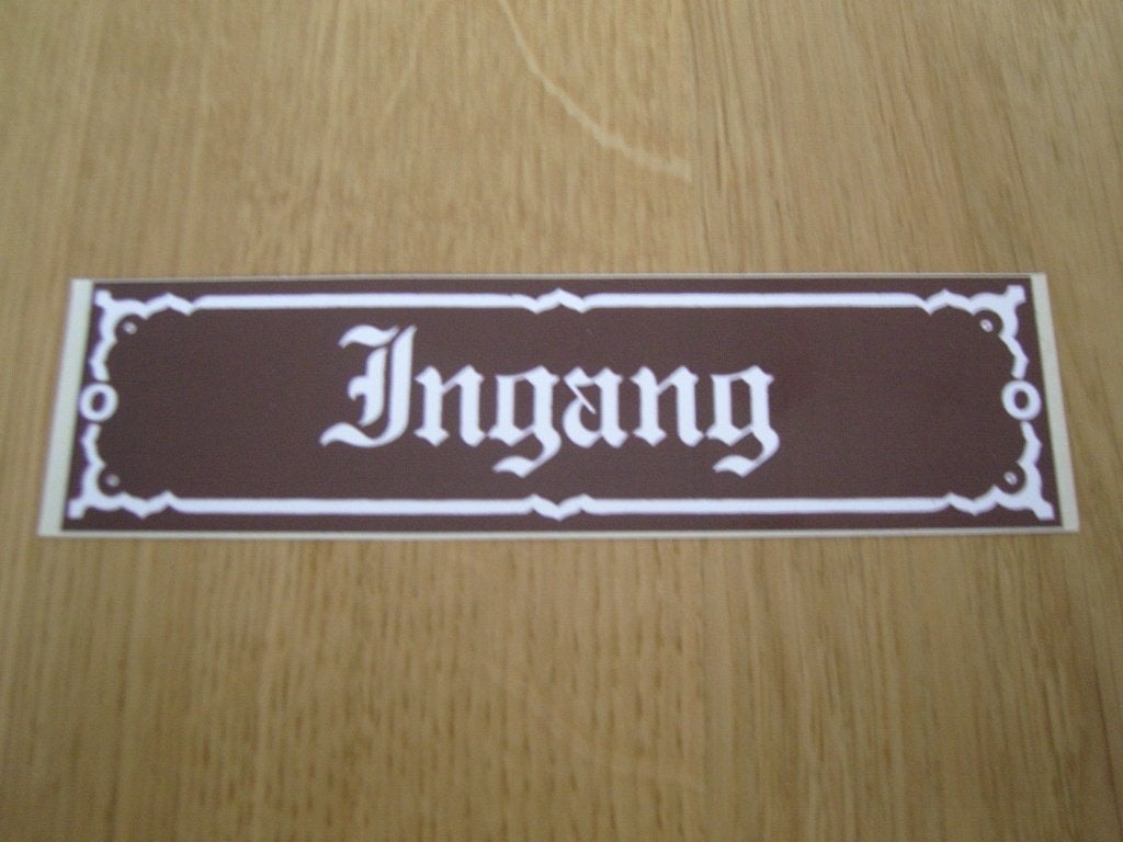 sticker deursticker INGANG *, Ophalen, Zo goed als nieuw