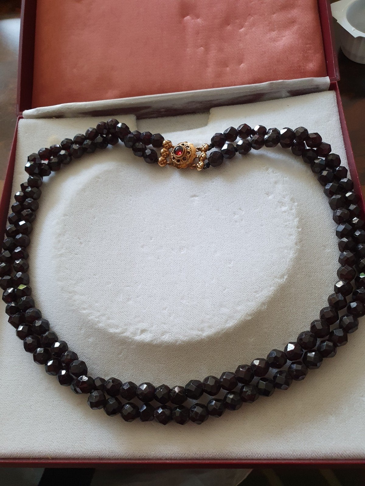 Oude granaten ketting, Sieraden, Tassen en Uiterlijk, Antieke sieraden, Ophalen of Verzenden, Goud, Ketting