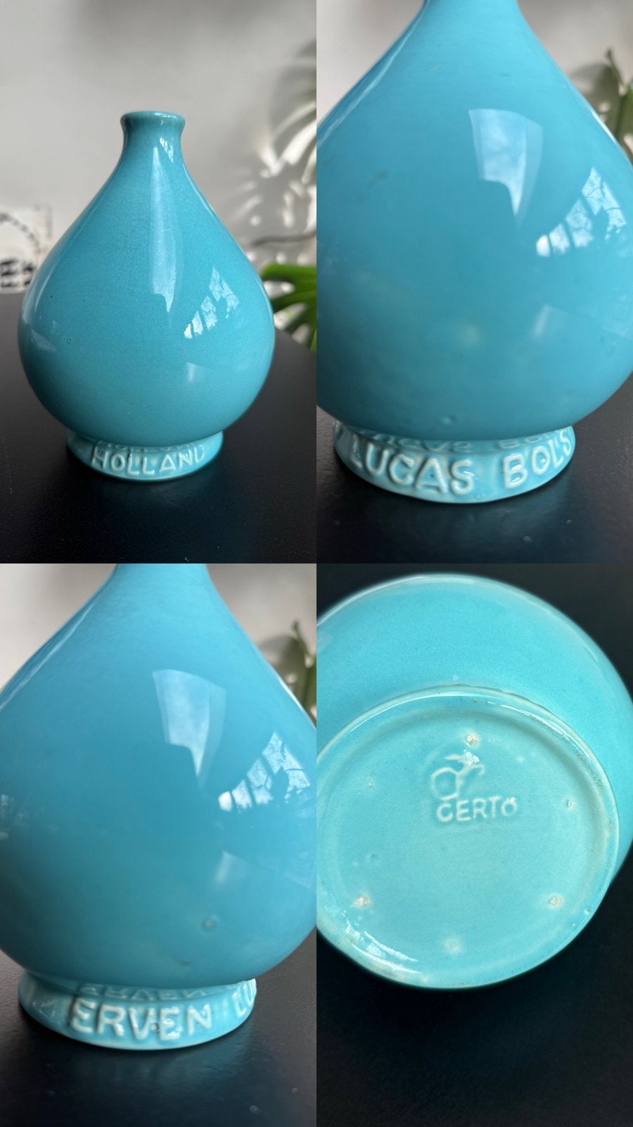 Vintage Lucas Bols Holland Certo Keramiek Fles, Antiek en Kunst, Ophalen of Verzenden