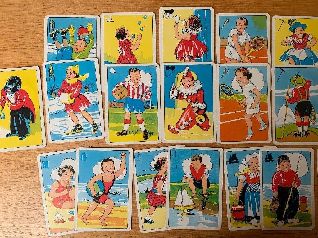 Leuk oud  Zwarte piet kaartspel, Ophalen of Verzenden, Zo goed als nieuw, Speelkaart(en)