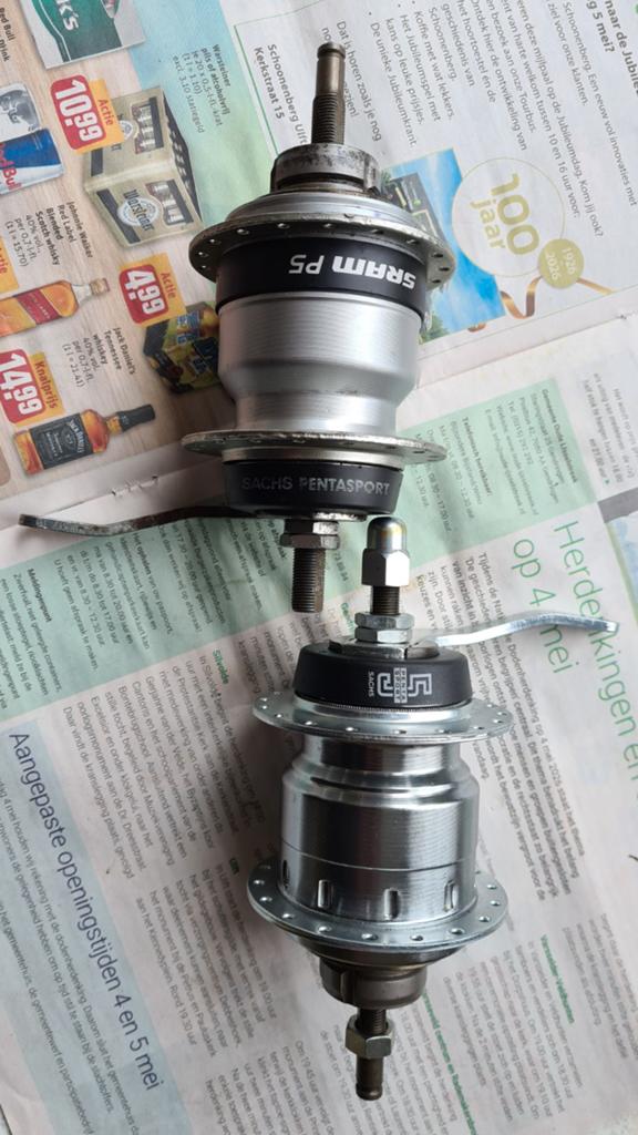 2 x Sachs Pentasport P5 versnellingsnaaf nieuw en gebruikt, Ophalen of Verzenden, Nieuw, Overige typen, Sachs
