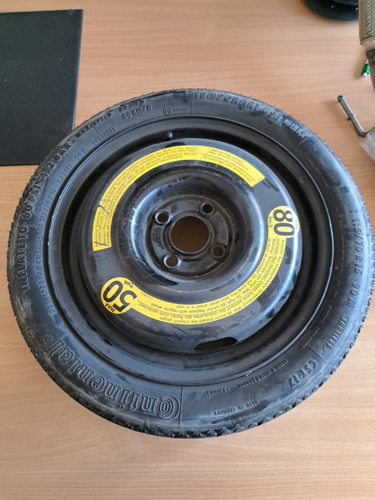 4x 100 thuiskomer reservewiel vw ed, Ophalen of Verzenden, Gebruikt
