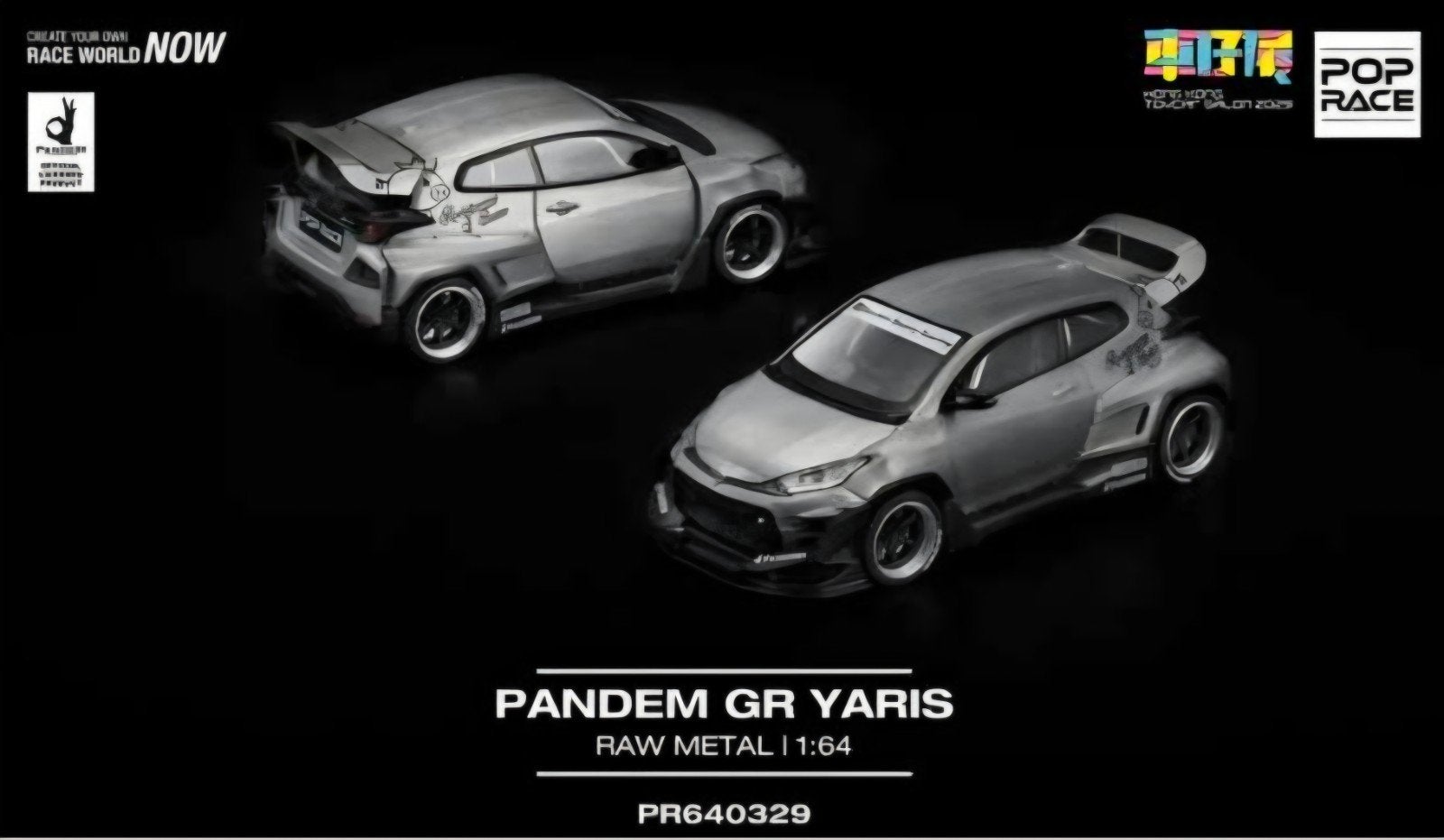 Pop Race – Pandem GR Yaris, raw metal
Hong Kong Toycar Salon
