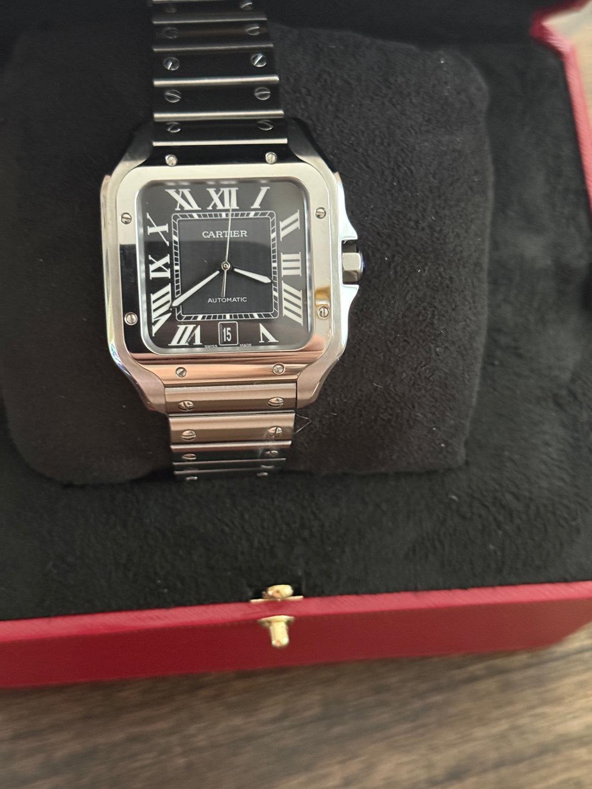 Cartier Santos  Dumonte (new model)   (hommage), Ophalen of Verzenden, Zo goed als nieuw, Staal, Overige merken
