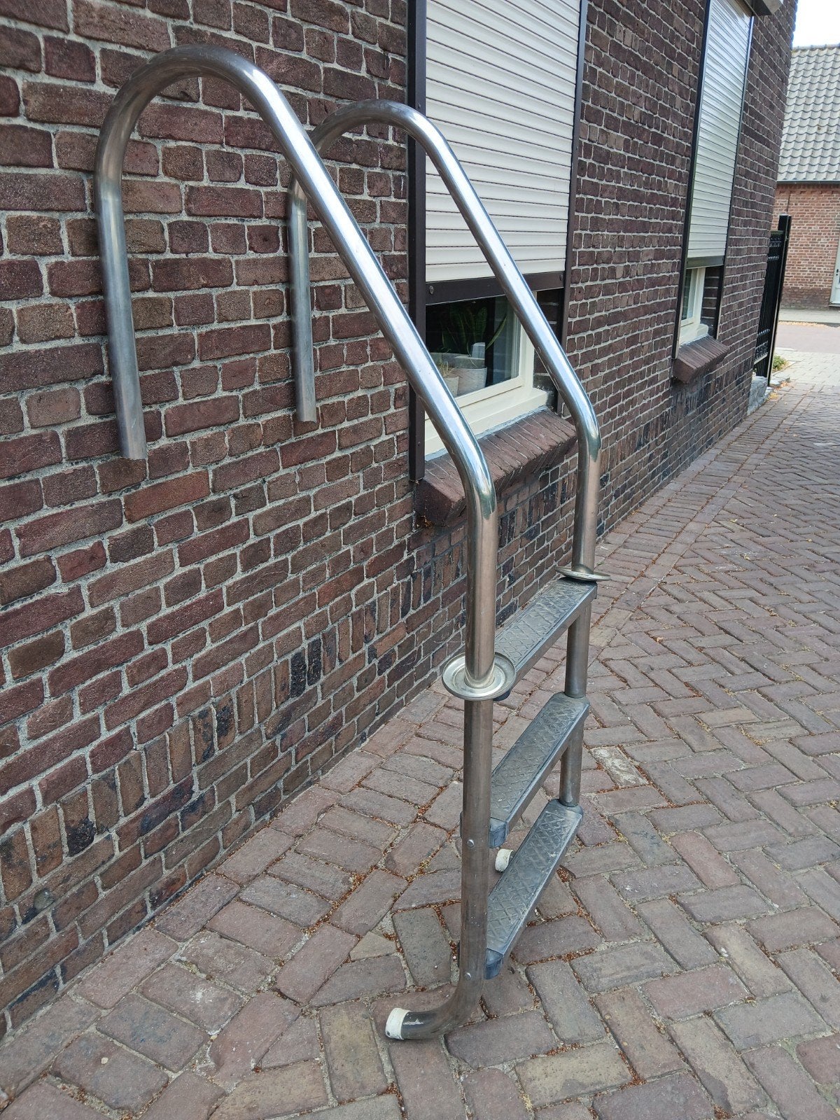 Rvs zwembadtrap zwembadladder roestvrijstale trap, Tuin en Terras, Ophalen of Verzenden, Ladder