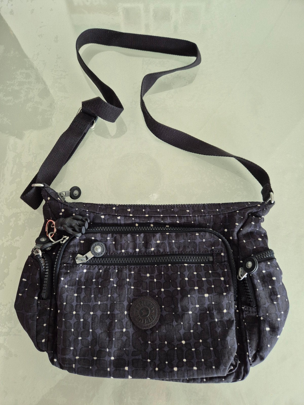 Donker blauwe Kipling schoudertas, Ophalen of Verzenden, Zo goed als nieuw, Blauw, Kipling