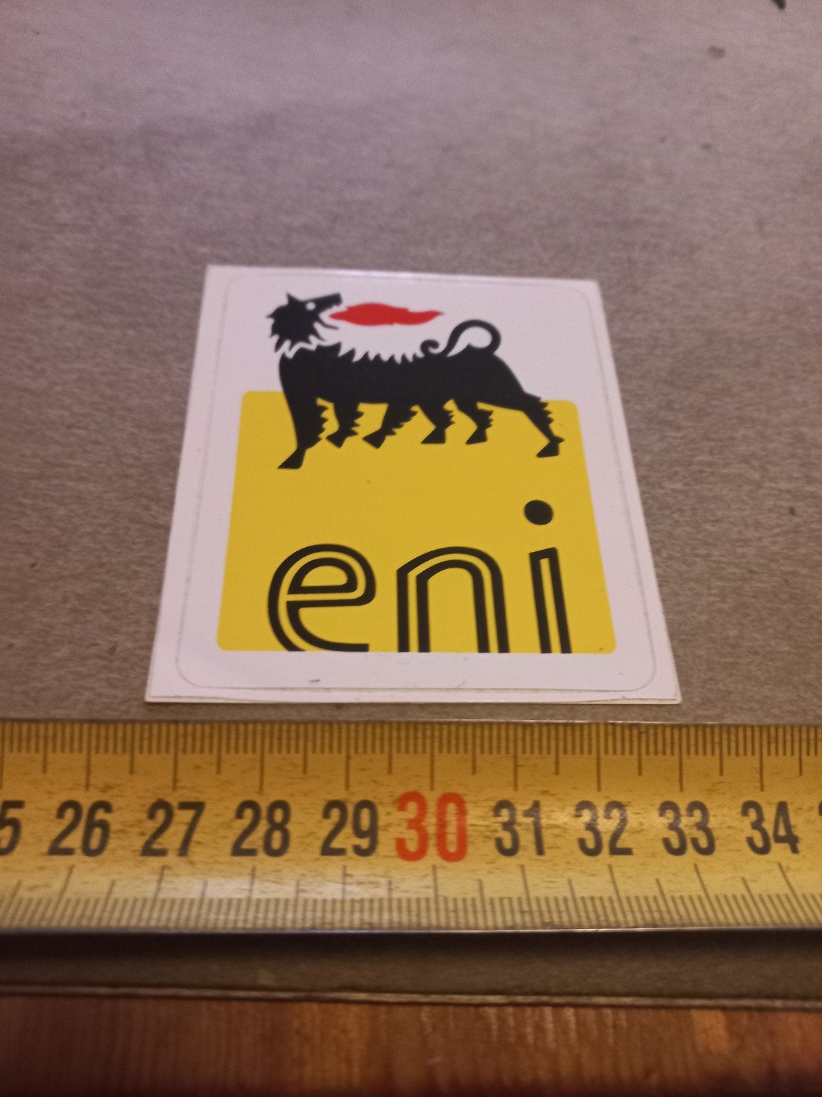Vintage Eni sticker - Zeldzaam verzamelobject, Ophalen of Verzenden, Zo goed als nieuw