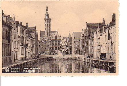 Ansichtkaart 	Brugge (België)	Spiegelrei, Verzenden, 1940 tot 1960, Ongelopen, West-Vlaanderen