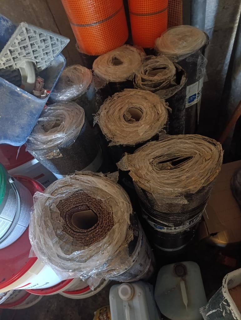 Dakleer rollen - Diverse maten en types, Overige materialen, Zwart, Ophalen of Verzenden, Zo goed als nieuw