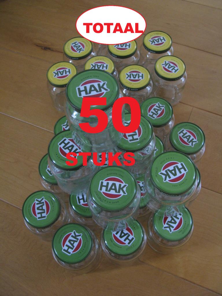 🫛 🍅 🍓 inmaak * knutselen *  50 x HAK potje in 1 koop =, Overige typen, Ophalen, Zo goed als nieuw, Glas