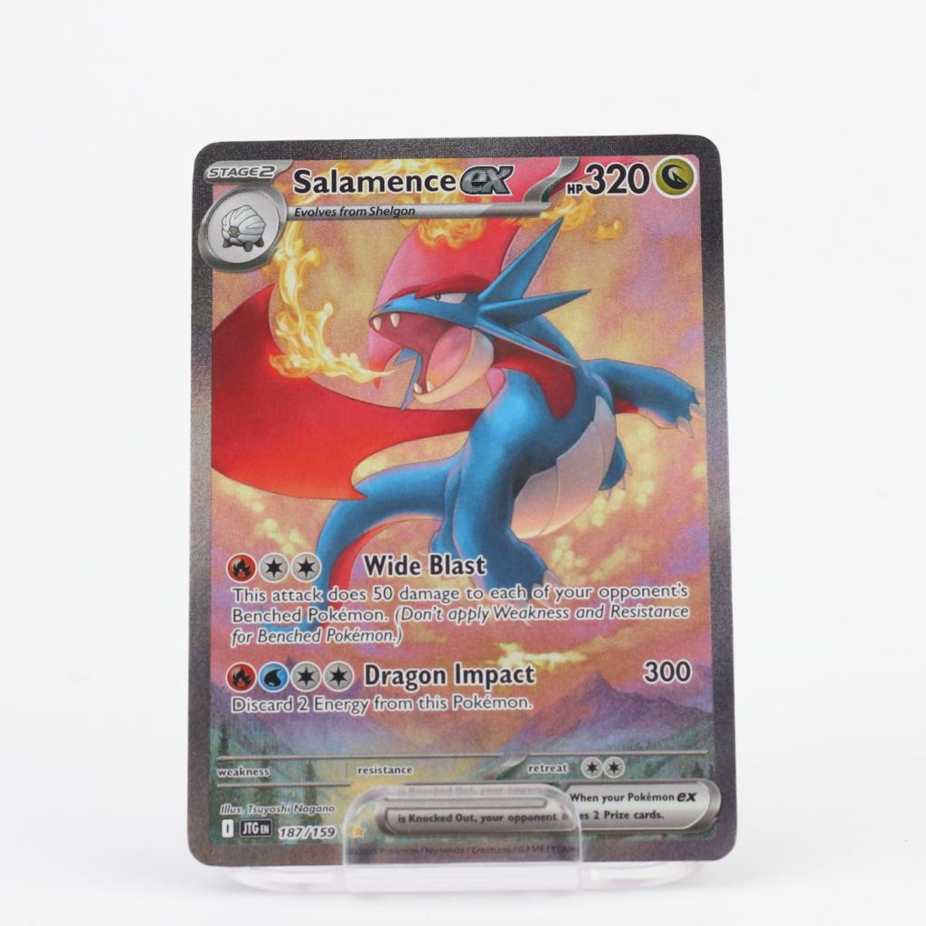TCG Salamence EX #187 NM, Nintendo, Zo goed als nieuw, Support@nintendo.com, 11-1 Hokotate-cho, Kamitoba, Minami-ku
Kyoto 601-8501
Japan