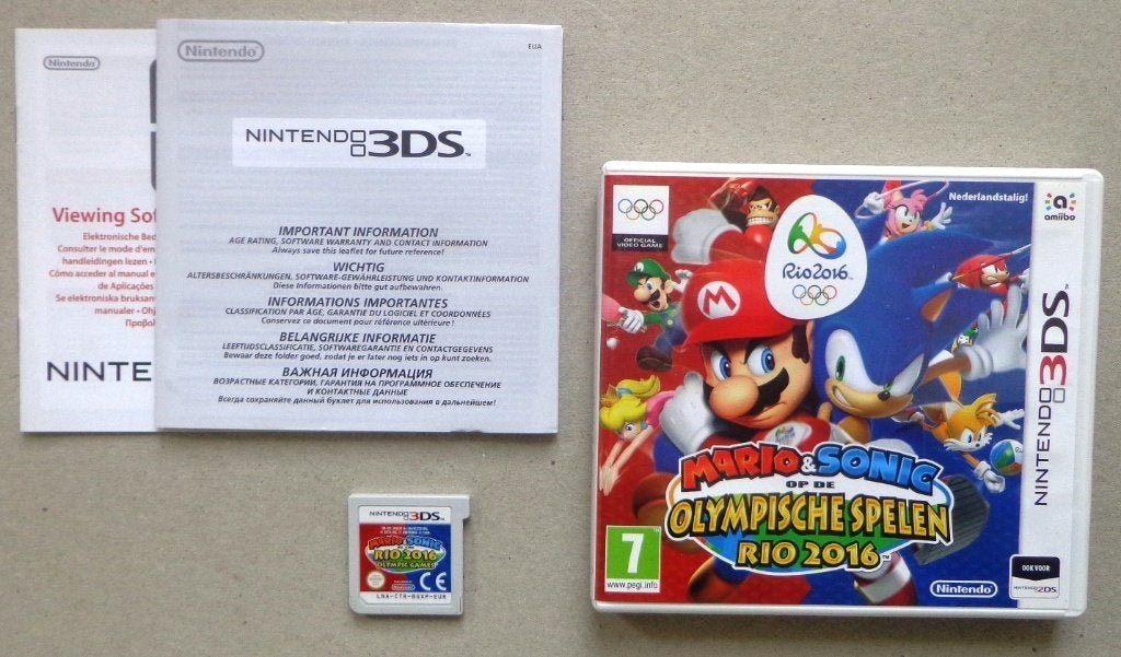 Mario & Sonic Olympische Spelen Rio 2016 voor Nintendo 3DS, Spelcomputers en Games, 1 speler, Ophalen of Verzenden, Zo goed als nieuw