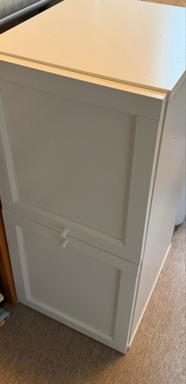 Witte IKEA Billy opzetkast met deurtjes, Ophalen, Gebruikt