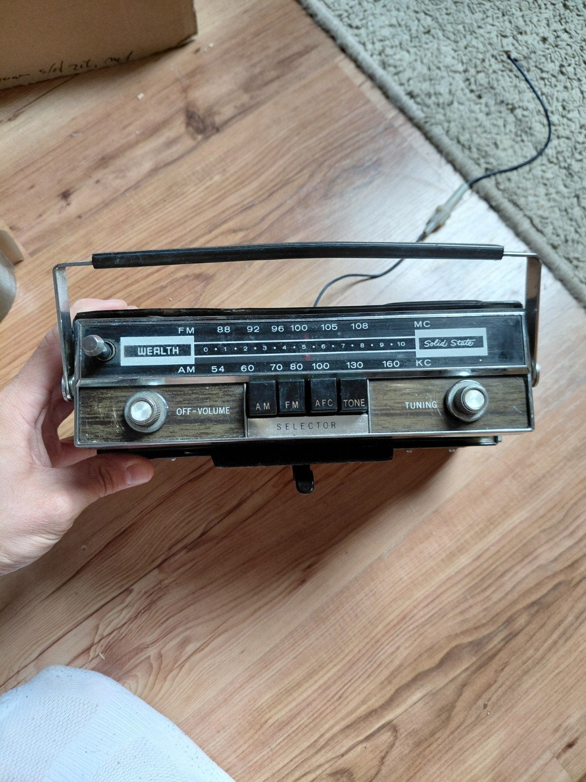 Solid State Auto Radio Oldtimer Draagbaar, Verzenden, Gebruikt