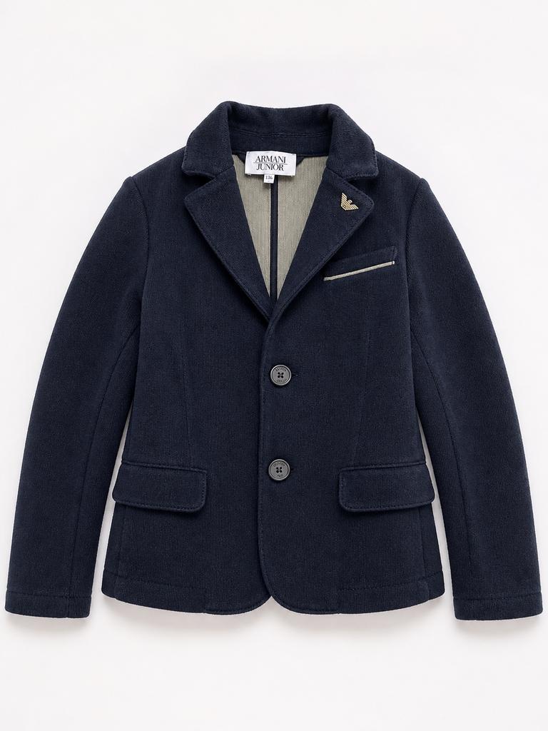 Armani Junior jongens blazer maat 134 met logo details, Ophalen of Verzenden, Zo goed als nieuw, Jongen, Jas
