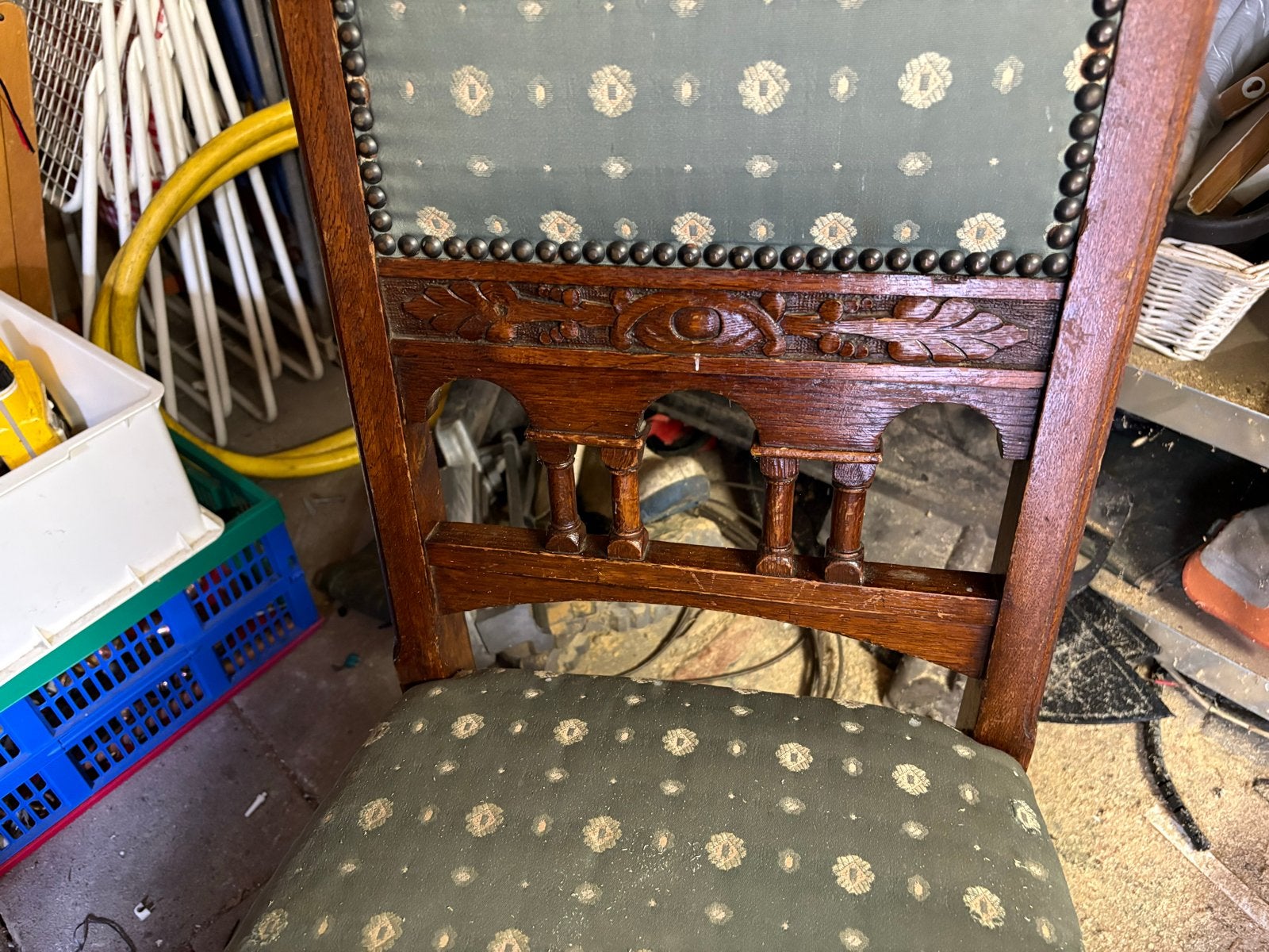 4 Eiken eetkamerstoelen - Grootmoeders tijd, Antiek en Kunst, Ophalen
