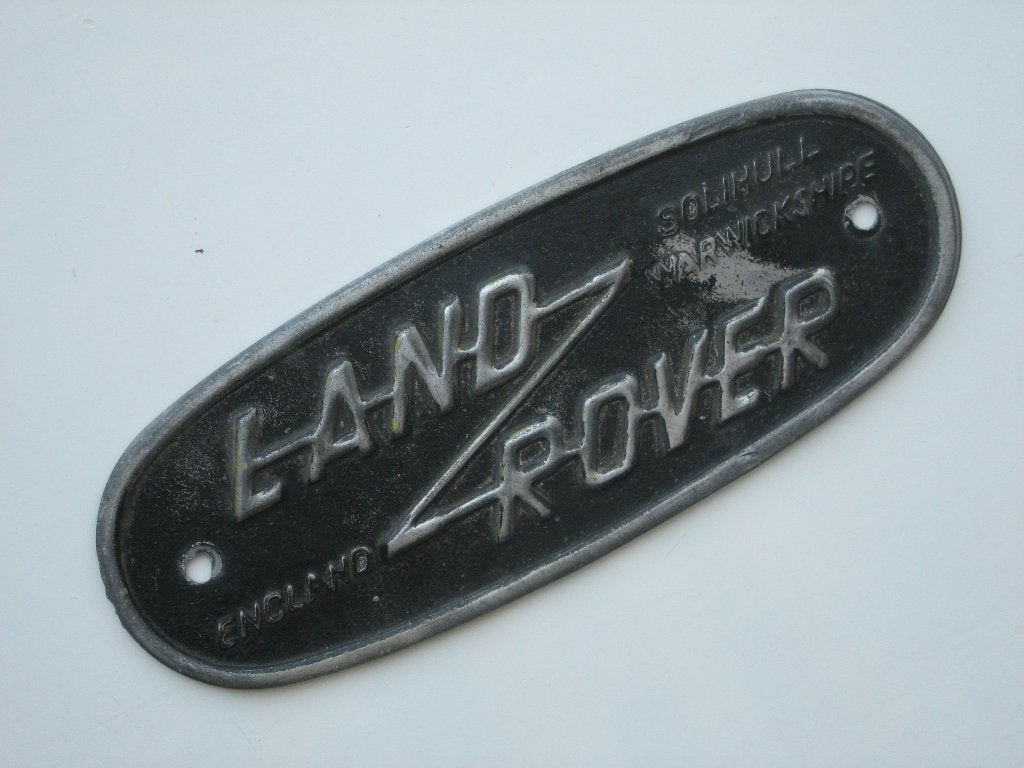 Land Rover Series 2 en/of 3 badge naamplaat, origineel., Ophalen of Verzenden, Gebruikt, Oldtimer onderdelen